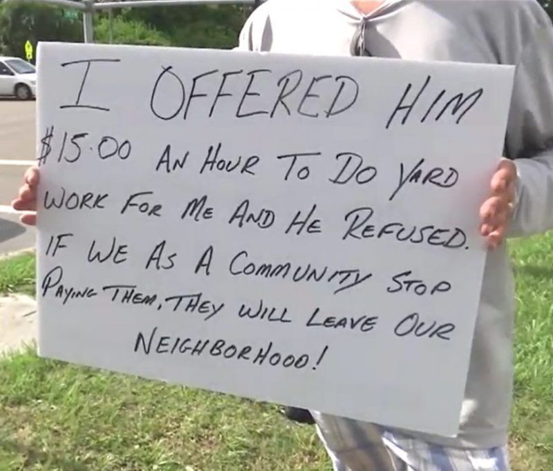 Panhandler Refused Man’s Offer Of Money For Work, So He Returned
